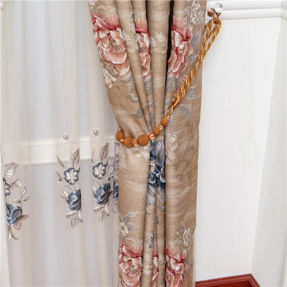 Luxurious New High-end 4D Large Relief Modern Simple High-precision Jacquard Window Curtains for Living Dining Room Bedroom Home