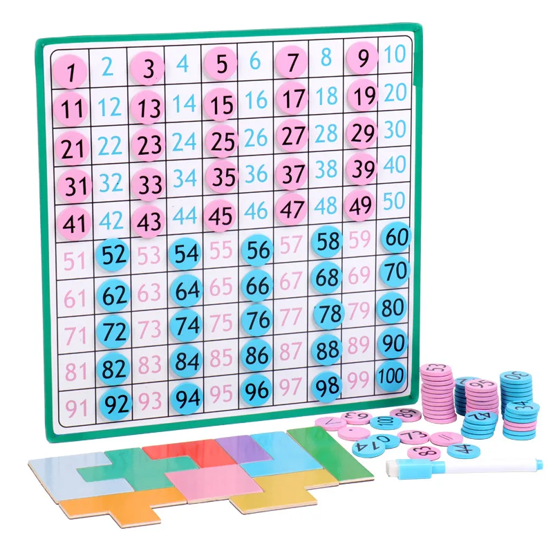 

1 Set Wooden Magnetic 1-100 Number Board Counting Game Math Toys Math And Arithmetic Teaching AIDS