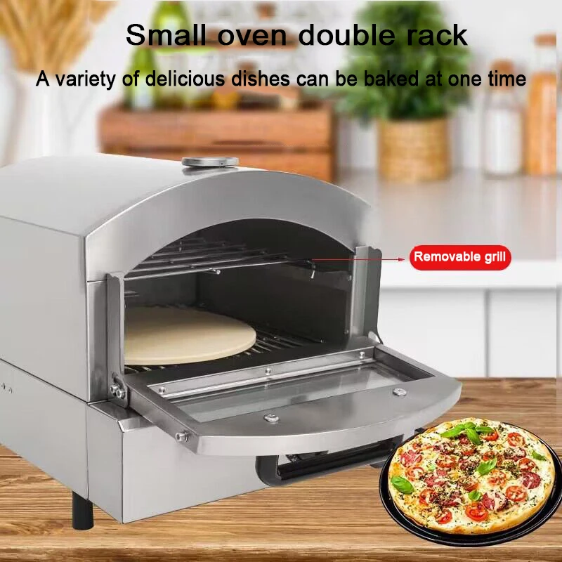 Outdoor BBQ Picnics Baking Pizza Bread Shrimp Sausage Portable Pizza Oven Wood Fired Food Grade Stainless Steel