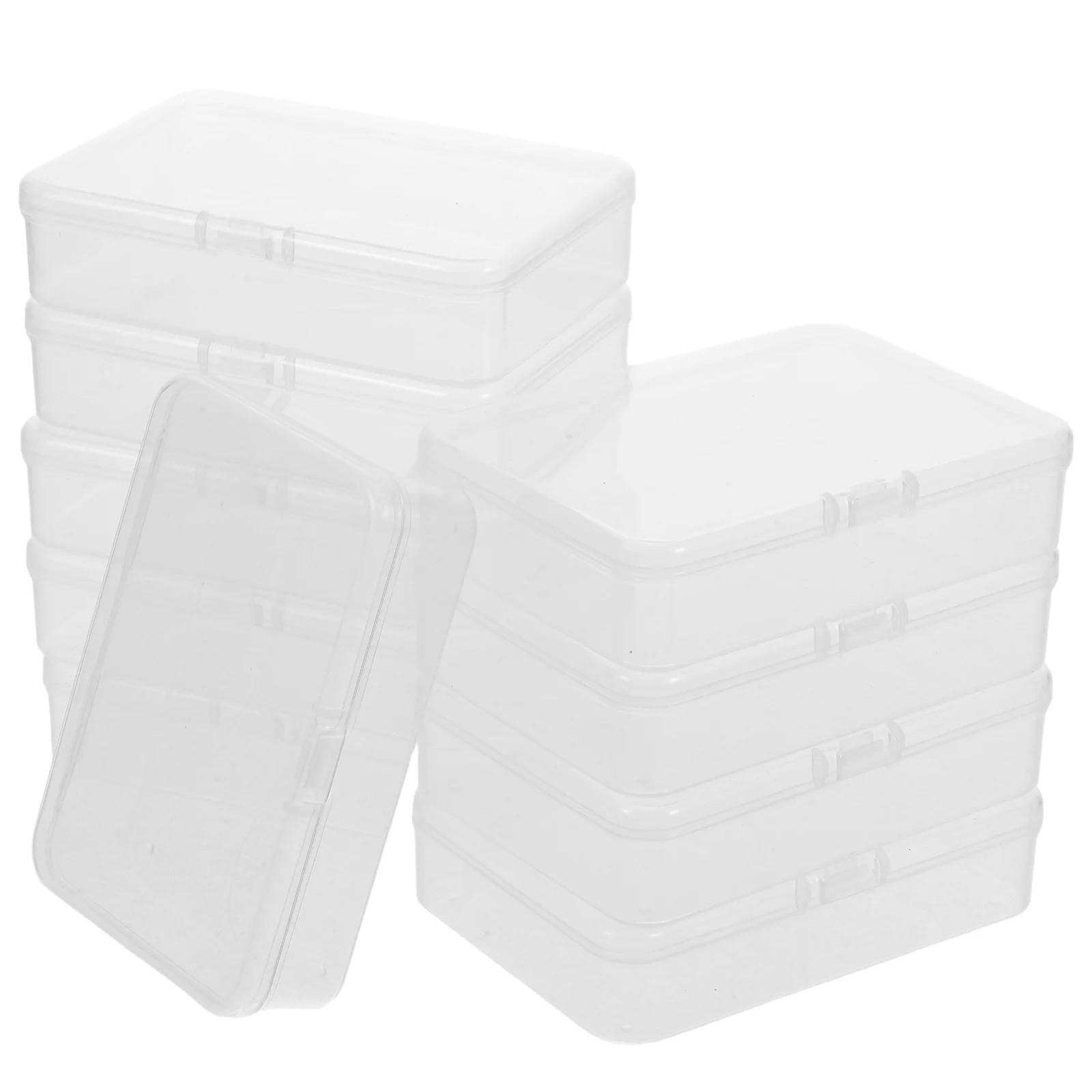 10 قطعة صندوق تخزين شفاف منظم حافظة البطاقات البلاستيكية المربعة الشفافة لبطاقات التداول وحامل بطاقات العمل #3