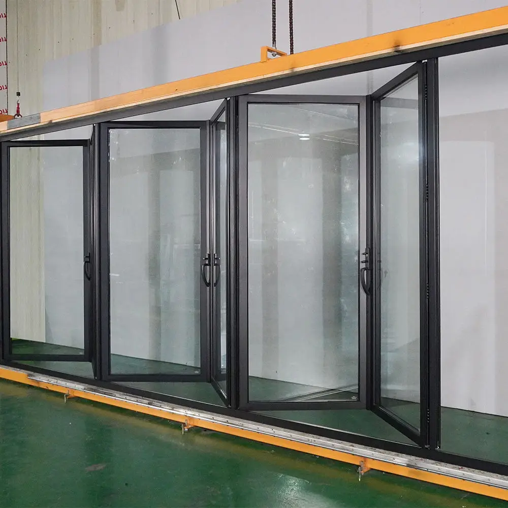 Factory Direct Sale High Quality Accordion Folding Door Integral Forming Bi Folding Doors Fashionable Rainproof Folding Doors