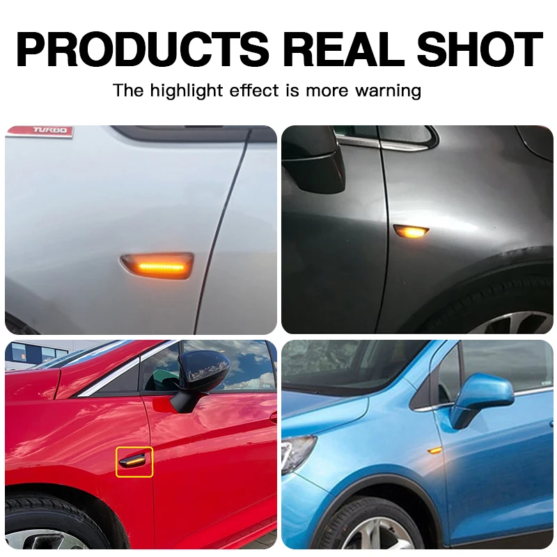 2 × لأوبل موكا X/موكا لبويك إنكور لسيارة شيفروليه تراكس LED أضواء العلامات الجانبية المتدفقة بدوره مصابيح إشارة الوامض Canbus 12 فولت