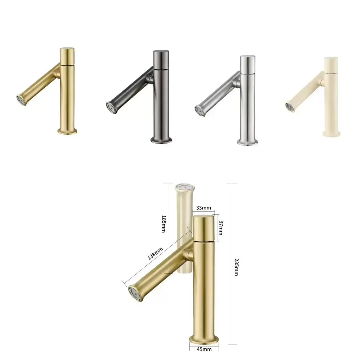 304 Stainless Steel Washbasin Faucets Washing Basin Sink 360 degree Rotatable Head Bathroom Faucet Tap Hot Cold Mixer with hose