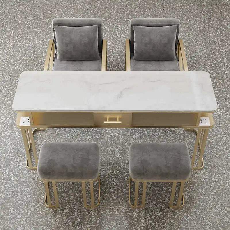 

Storage Cleaner Nail Desk Adjustable Makeup White Waterproof Nail Desk Supplies Luxury Designer Tavolo Unghie Furnitures