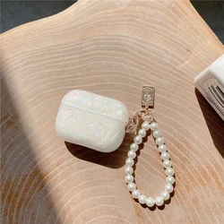 Luxury Girls Pearl Case For Airpods 3 Pro 2 1 Case For AirPods Pro 2 USB C 3 Case Cover For Airpods3 With Keychain Earphone Box