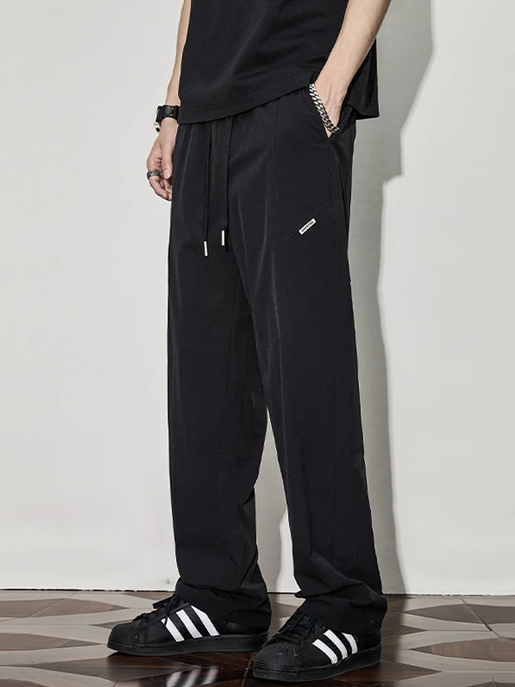 

Tongxi Men's Casual Loose Fit Qui Dry Sport Pants Straight Leg Pure Color Summer New Sle Faionable Workwear