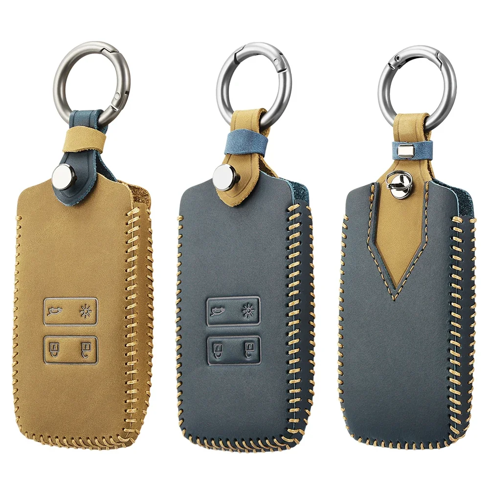 

Кожаный чехол для ключей от машины для Renault Koleos Kadjar Scenic Megane Sandero Espace Captur Talisman Dacia Sandero Duster Logan Jogger
