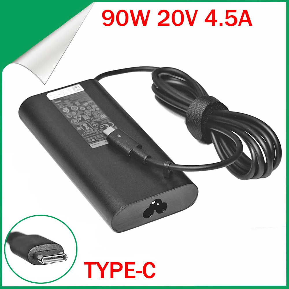 

20V 4.5A 90W USB Type C Power Ac Adapter Charger Laptop for DELL Latitude 5280 5480 5580 LA90PM170 TDK33 Battery Power Supply