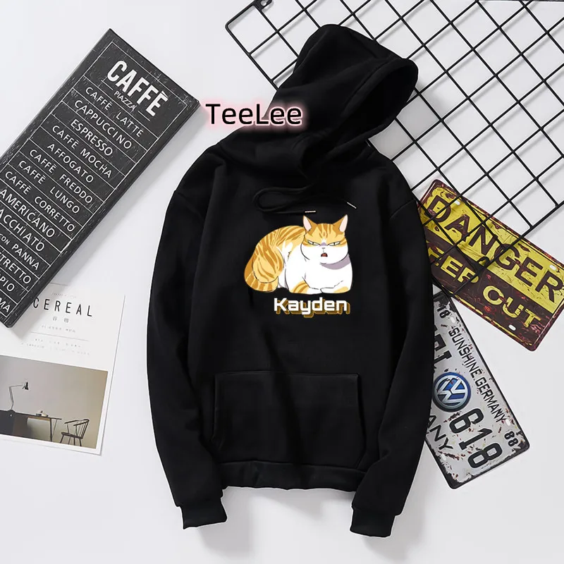 Anime Eleceed Mèo Áo Khoác Nữ Thu Đông Cổ Áo Thun Cổ Đổ Mồ Hôi Áo Hoodie Thời Trang Quần Tây Đen Quần Áo Mùa Đông Nữ Quần Áo