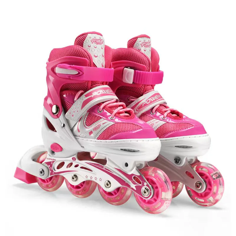 2024 Roller Skating Shoes with Thickened Blade and Hard Shell Shoes Suitable Kids Shoes Outdoor Reaction Equipment