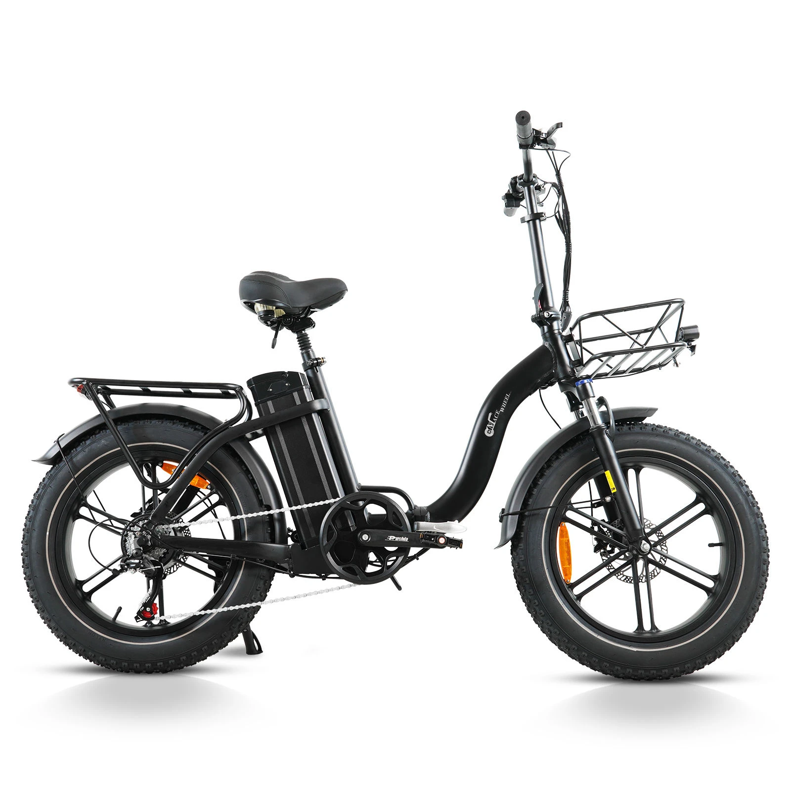 CMACEWHEEL Y20PRO Opvouwbare E-bike met Borstelloze Motor, 48V 30AH Verwijderbare Batterij, 90km Bereik, Voorvorkvering, Elektrische Mountainbike, 20*4.0 Inch Vetbanden, Geschikt voor
