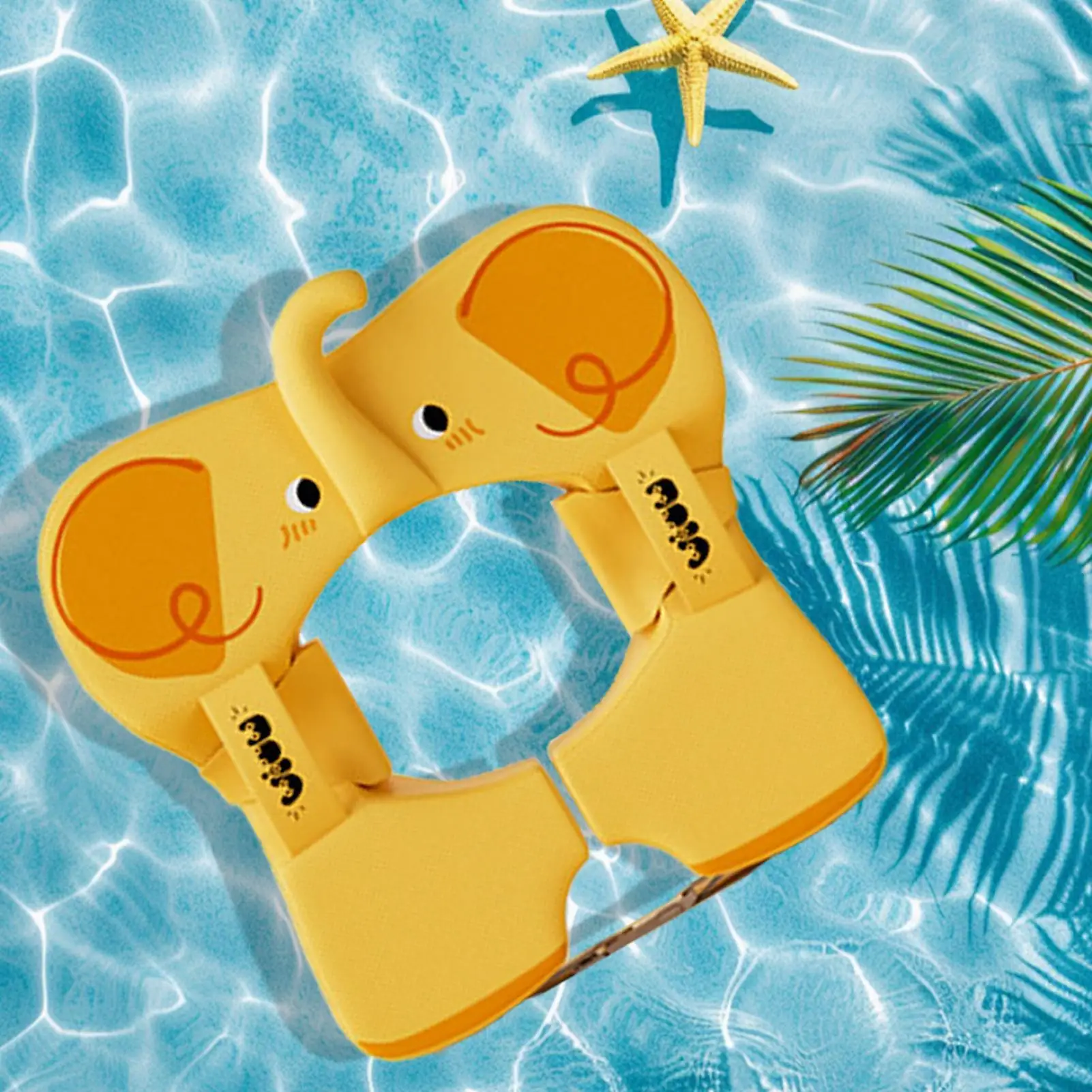 Anel de água de segurança para bebês, flutuador de piscina não inflável, elefante, anel de flutuabilidade ergonômico, brinquedo portátil, dispositivo de flutuação para piscina