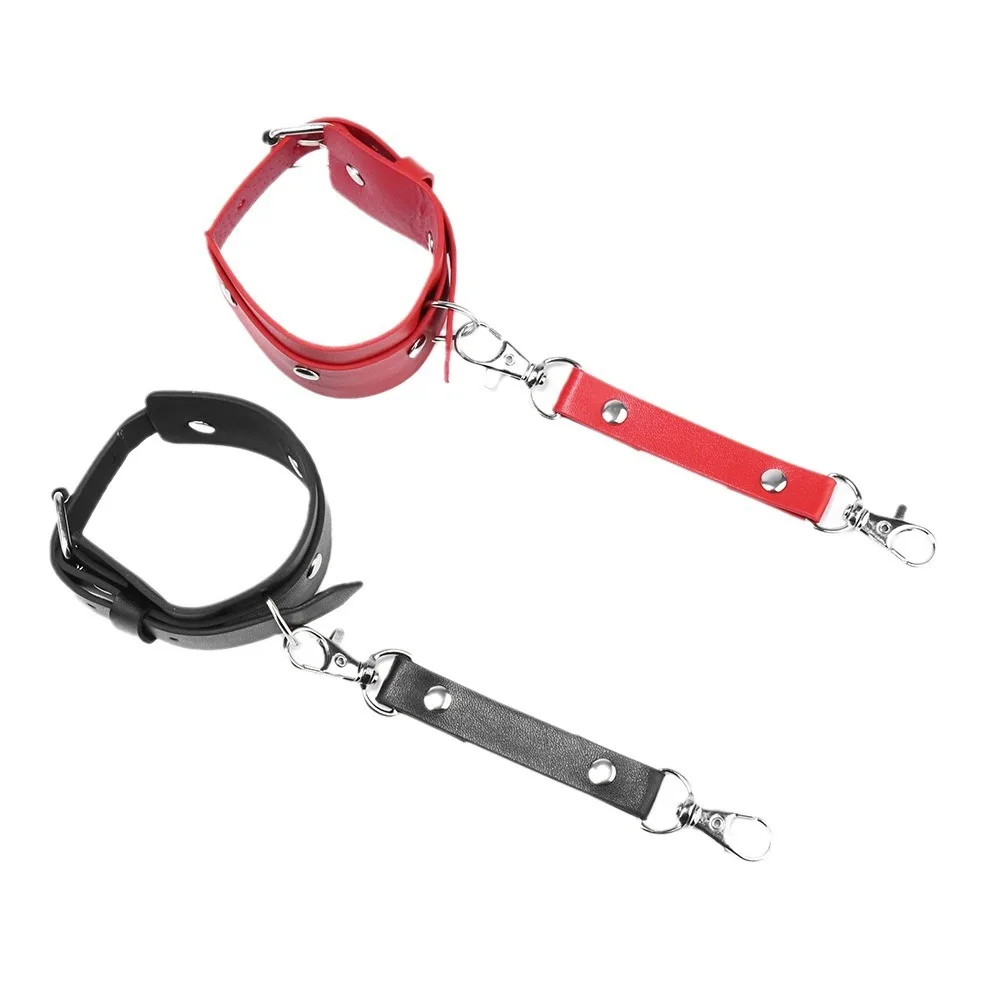 2Pcs Pu Leather Handcuffs Ankle Chains For Women Non-damaging Sexy Student Costume SM Sex Toys for Woman Couples Product