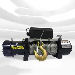 12V Electric Crane Winch Portable Off-road Vehicle Self-rescue Car Winch High Quality Vehicle Winch Garage Hoist Lifting Machine