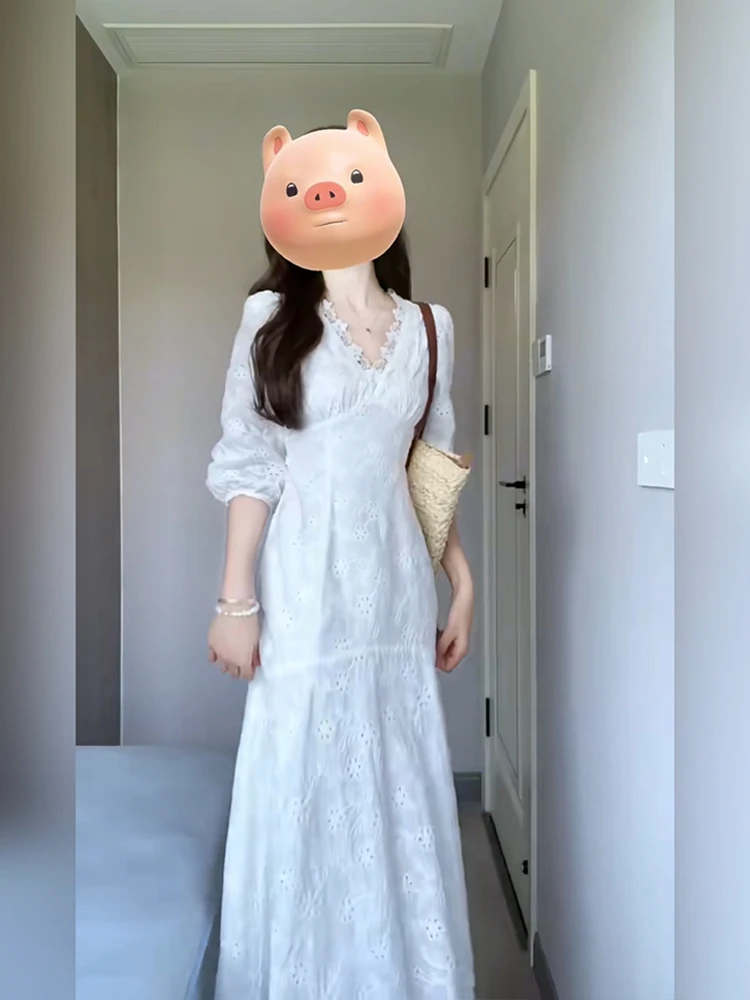 

Летняя женская юбка XZY больших размеров в винтажном стиле с вышивкой и кружевом, высококачественная, в корейском стиле, А-силуэт