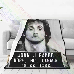 Rambo First Blood John J Rambo Mug Shot Blanket Velvet Comfort Super Soft Couch Blanket Home Decotation