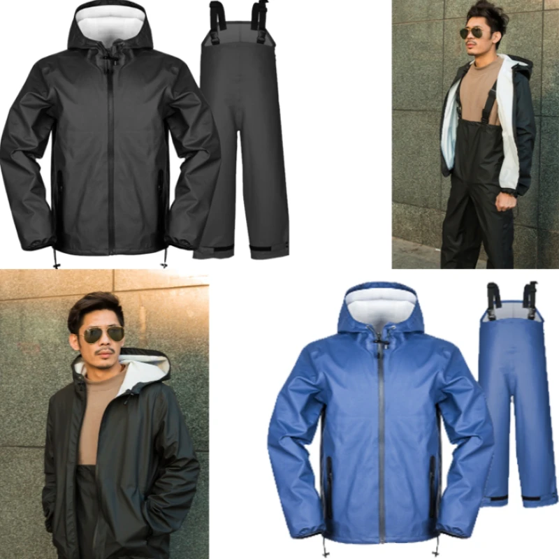 

Мотоциклетный плащ, водонепроницаемая одежда для рыбалки с разрезом для мужчин и женщин, унисекс, снаряжение для верховой езды со шляпой, аксессуары для мотоциклистов