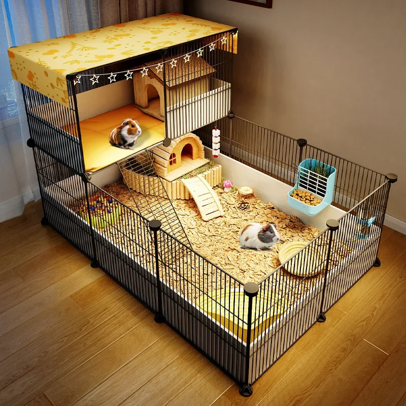 Guinea pig, guinea pig, small pet fence, oversized free luxury villa, indoor special cage, pet cabinet, storage cabinet
