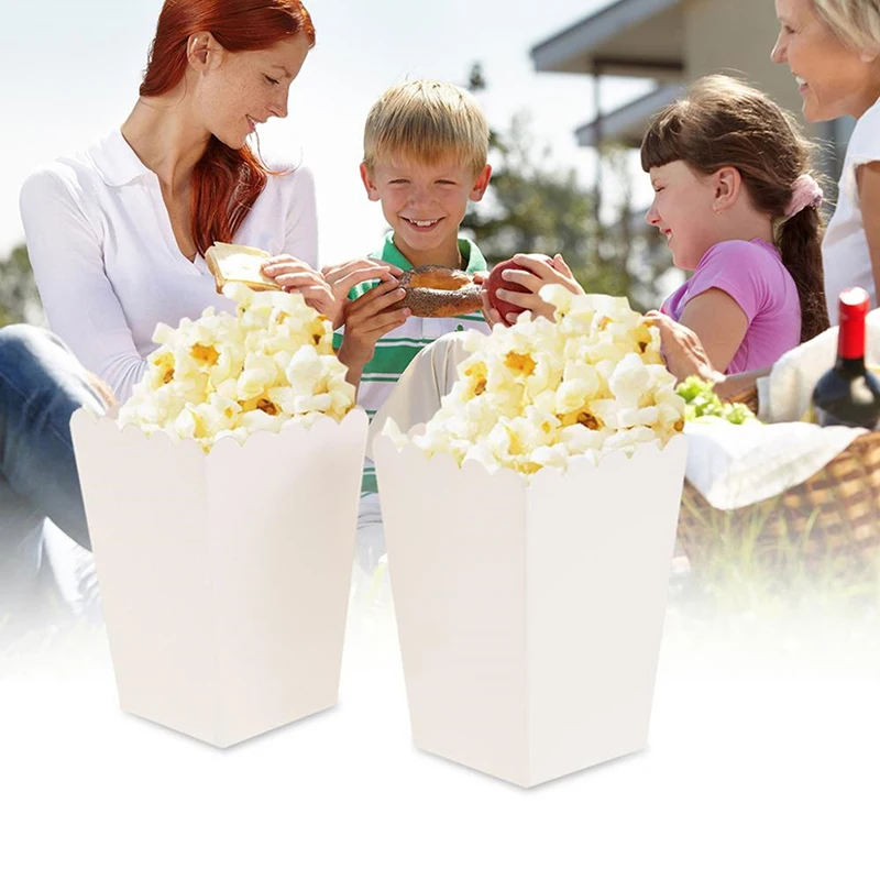10 teile/satz Einweg Reine Mini Papier Popcorn Box Snack Candy Box Geschenk Für Hochzeit Weihnachten Geburtstag Party Behandeln Liefert
