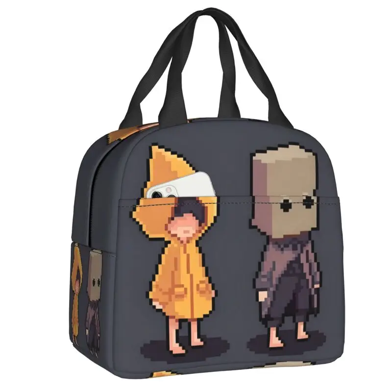 

Custom Game L-Little Nightmares Thermal Insulated Lunch Bag Resuable Lunch Tote for Outdoor Camping Travel Storage Food Box