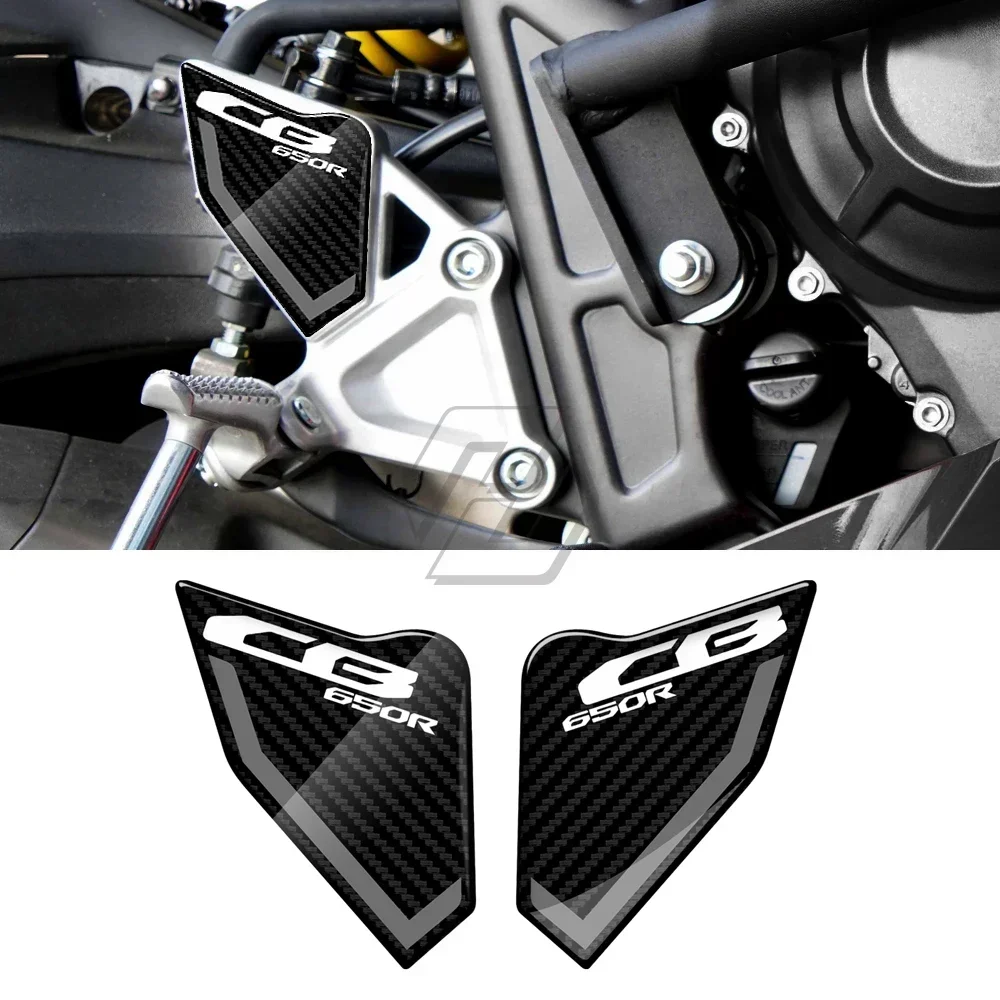 Stiker tangki stiker ponsel, untuk Honda CB650R 2021-2022 3D karbon, tampak tiga Yoke Defender