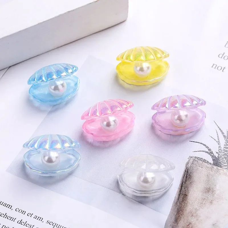 10Pcs New Mini Kawaii Lovely Pearly Shells Resin Cabochons Scrapbook Diy Party Hairpin Accessories Decorate Craft