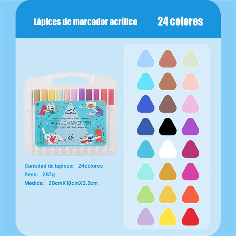 أقلام تحديد أكريليك، تتسع لـ 12 و24 لونًا وغير شفافًا. 36 قلم ألوان مائية للأطفال. أقلام رسم فنية للطلاب. مجموعات أقلام تحديد الزيتية.