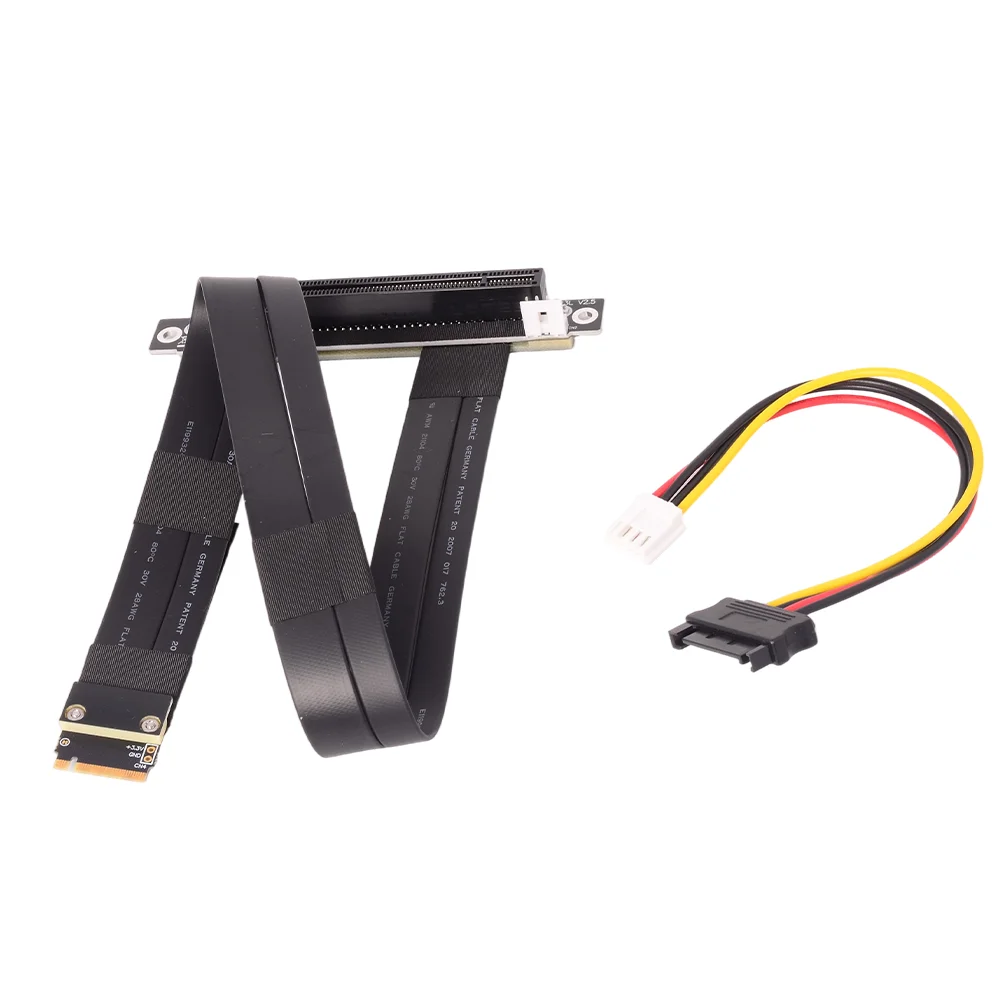R43 M.2 NVMe Key M To PCI-E 5.0 X16 Angled Extension Adapter Cable for STX Mainboard Card ExtGraphics Ender Cord NVIDIA RTX50