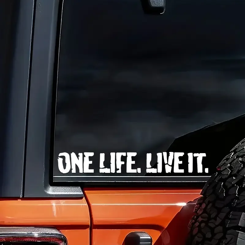 ملصق فينيل للسيارة أو فان أو 4X4: حياة واحدة، عش ذلك. #1