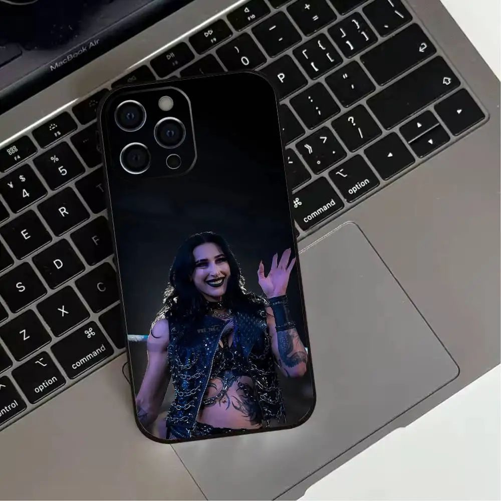 Funda de teléfono R-Rhea R-Ripley Wrestler para iPhone 17,16,15,14,13,12,11 Plus,Pro Max,XS, funda negra de silicona suave
