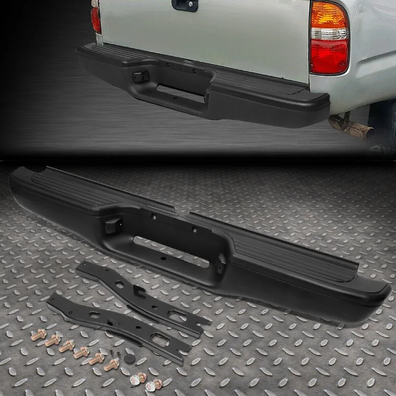 

US FOR1995 1996 1997 1998 1999 2000 2001 2002 2003 2004 TOYOTA TACOMA BLACK COATED STEEL REAR STEP BUMPER FACE BAR ASSEMBLY