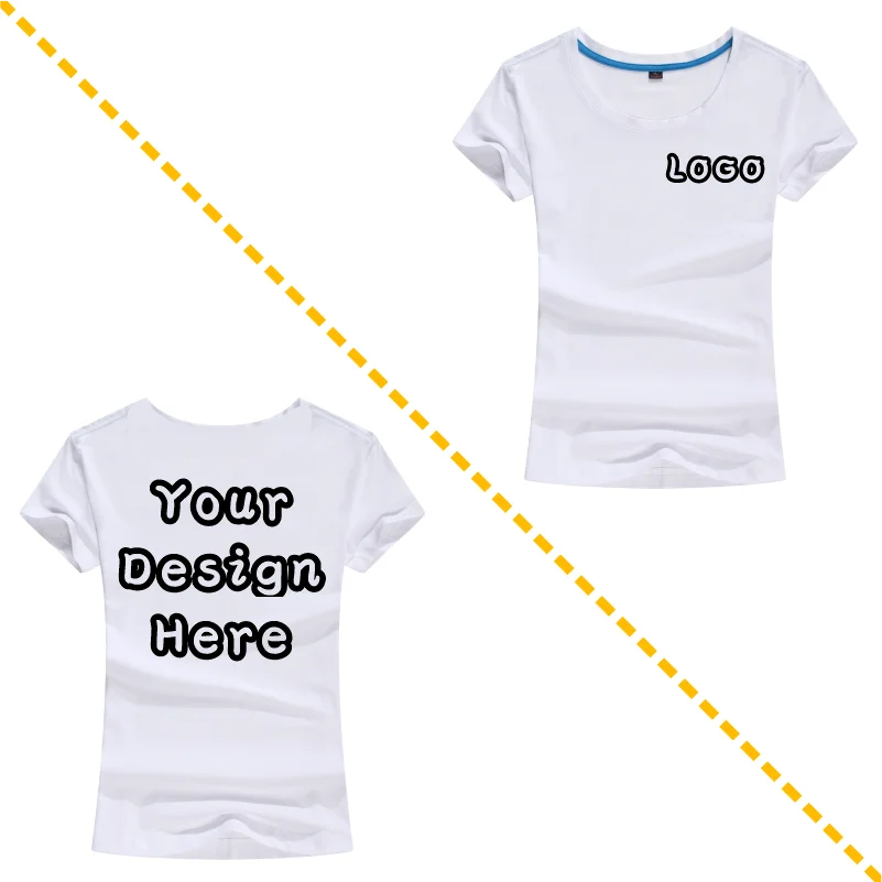 Camisetas personalizadas para mujer, ropa de pareja, su propio diseño, logotipo/imagen impresa, algodón, Harajuku, manga corta, Tops casuales para