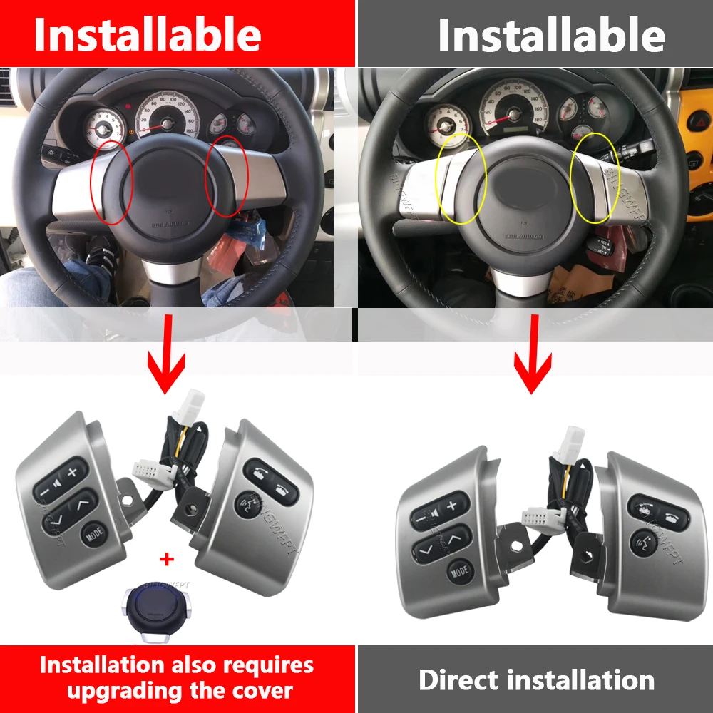 84250-35070 New Steering Wheel Control Button With Wire For Toyota FJ Cruiser 2006-2020 Volume Mode Function Switch