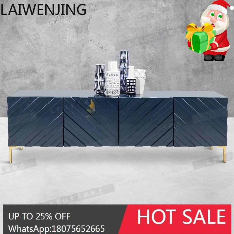 

HLZ Simple Modern TV Cabinet Living Room Floor Storage Cabinet Dark Green Lacquer Storage Cabinet