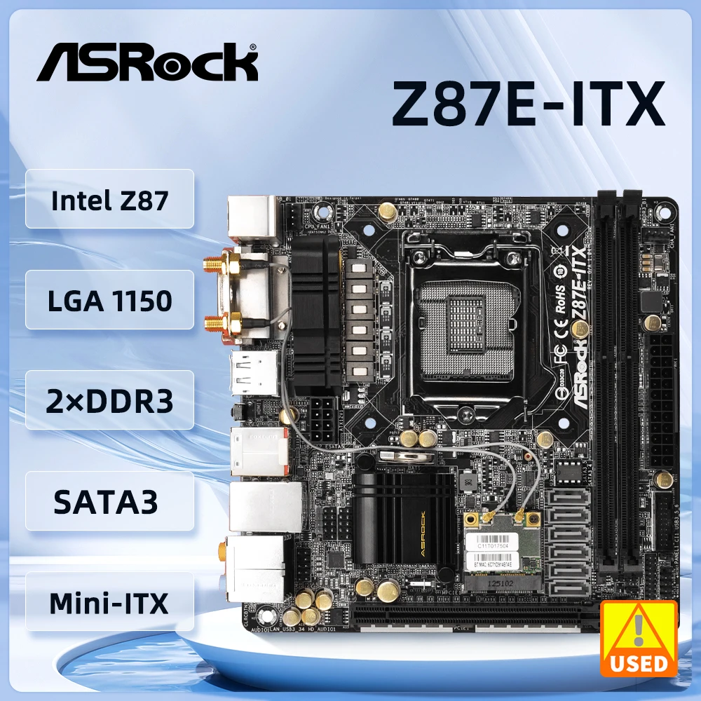 

ASROCK Z87E-ITX Z87i MINI ITX Motherboard LGA 1150 Intel Z87 support 4770 4690 4670 4790 4590 4170 4130 cpu DDR3 16GB