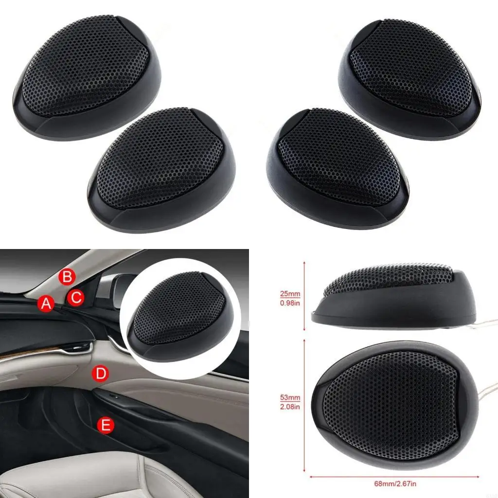 6XDF 1000W 12V High Frequency Mini Tweeter Coil Loudspeaker Super Power Clear Sound Easy Installation Car Audios Accessory 2x