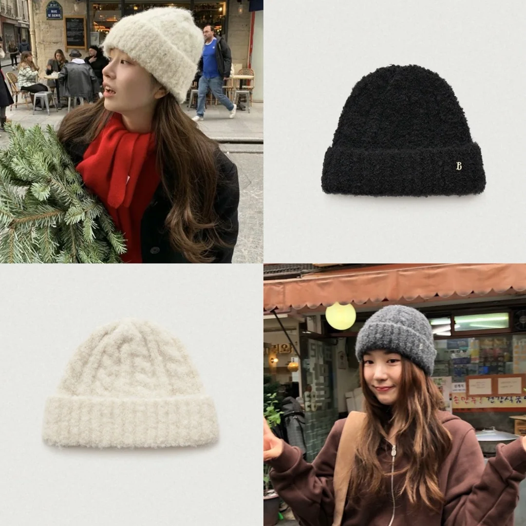 

Теплая вязаная шапка женская повседневная из крученой пряжи Aosphere Sensation, зимняя вязаная шапка с круглой макушкой для молодежи, для путешествий