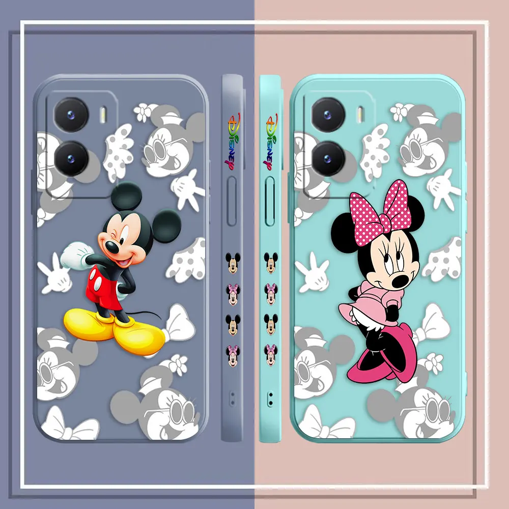 Cute Mickey Minnie Mouse Phone Case For VIVO Y16 Y20 Y21 Y22 Y27 Y31 Y33S Y55 Y35 Y53S Y66 Y76 Y77 Y93 Case Funda Shell Capa