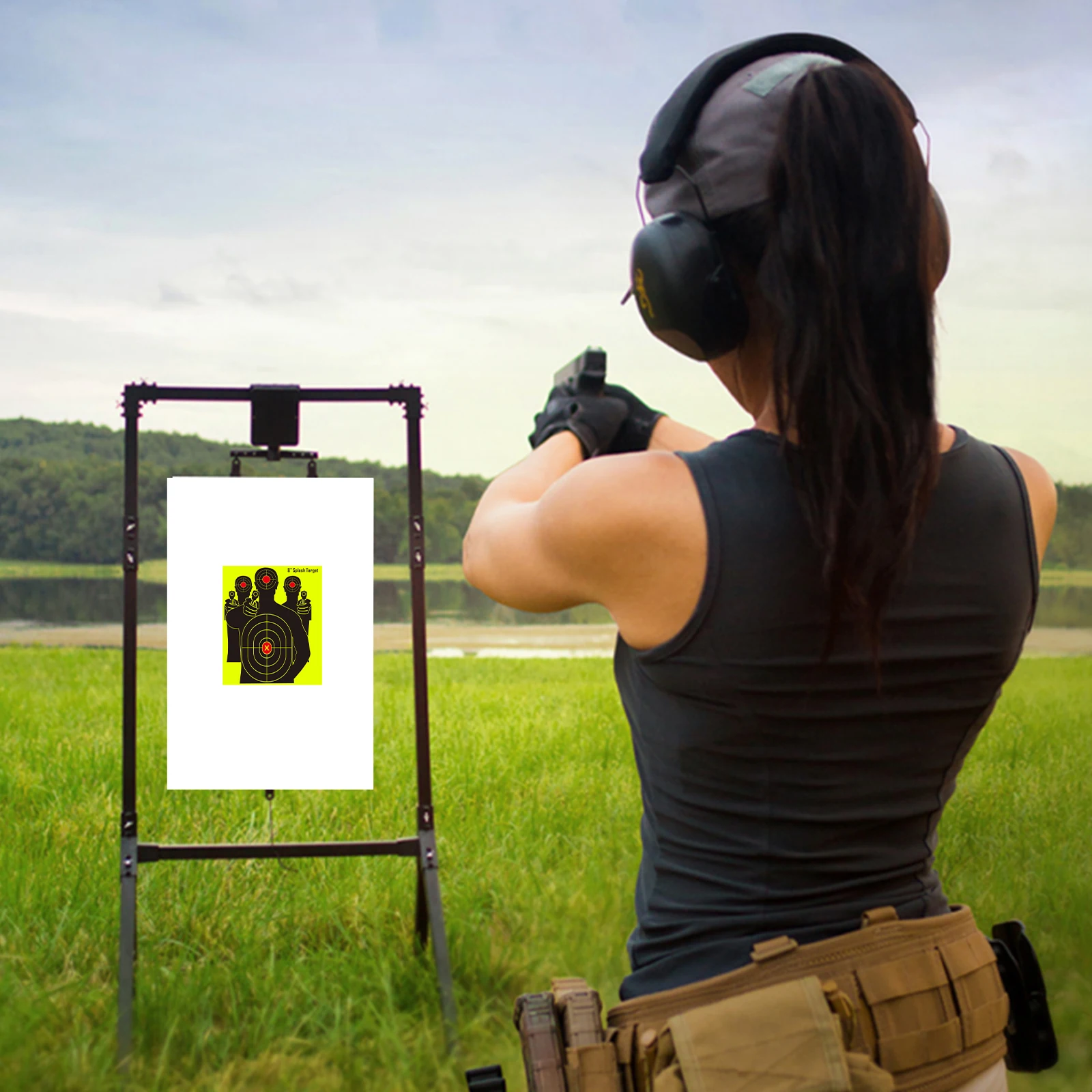 10 قطعة 8in حلقة رقمية مستديرة يمكن ربطها على ممارسة الرماية سبلاش الهدف ملصقات اطلاق النار الهدف لوازم التدريب ملصقات تسميات الألوان الفلورسنت (يمكن استخدامها لممارسة بندقية حقيقية وممارسة مسدس الهواء)
