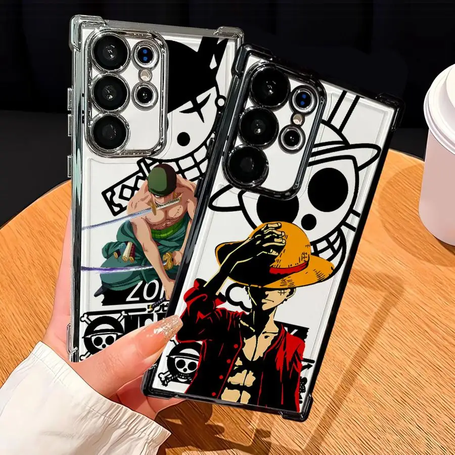 One Piece Zoro Luffy Soft Phone Cover Case for Samsung Galaxy S25 Edge S22 Ultra S21 Plus S24 S20 FE S23