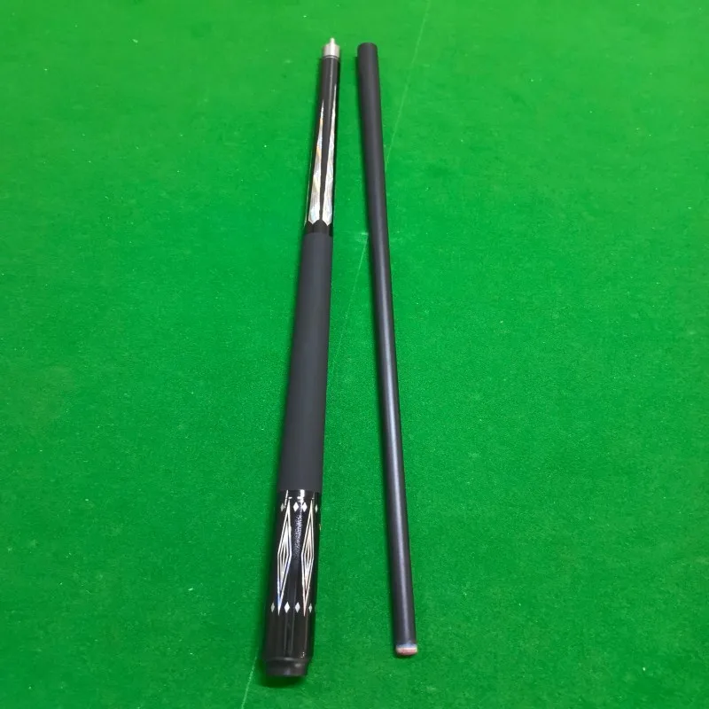 

2025High Quality Black Technology 1/2 Split Double Section Glass Fiber Snooker Cue 13mm Big Head American Nine Ball with Steel J