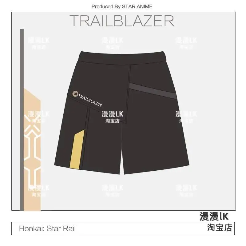 Honkai: Star Rail Cosplay Trailblazer Women Men Loose Top Short Sleeved T-Shirt Shorts Set Carnival Costumes