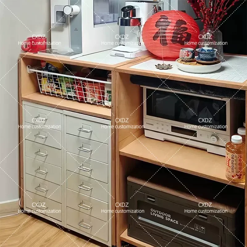 Wrought Iron Chest of Drawers Ultra Thin Metal Cabinet Under Table Storage Locker Home Office Organizer Clearance
