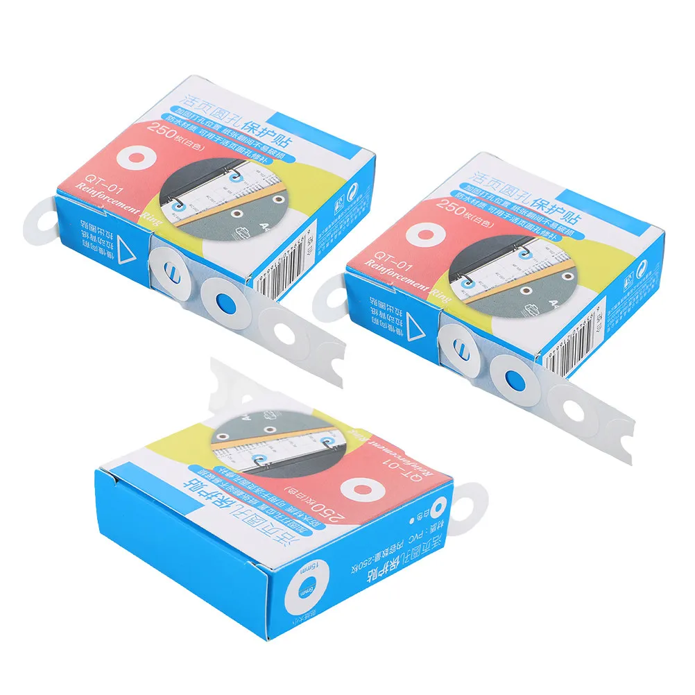 750Pcs Self-Adhesive Hole Punch Reinforcements White Circles Hole Protectors for Loose Leaf Paper Office School