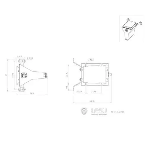 LESU RC 1/14 メタルマッドガードツールボックス DIY タミヤトラクタートラック車ダンパートレーラーモデルおもちゃ部品 TH15076
