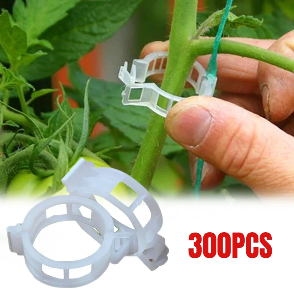 

100/200/300PCS Plant Support Garden Clips Tomato Clips Supports/Cages Plant Vine Vegetable Fastening Clip Grafting Tools