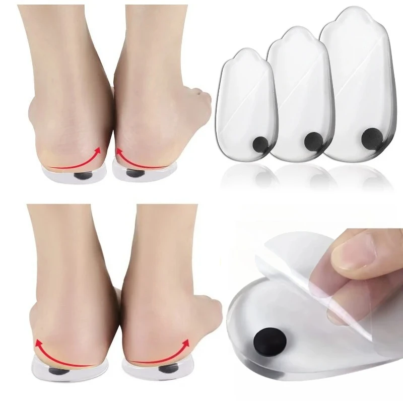 

1 пара поддерживающих стельок для ног O/X, поддержка выравнивания типа ноги для мужчин и женщин, силиконовые гелевые стельки для арки, удобные подушечки для обуви