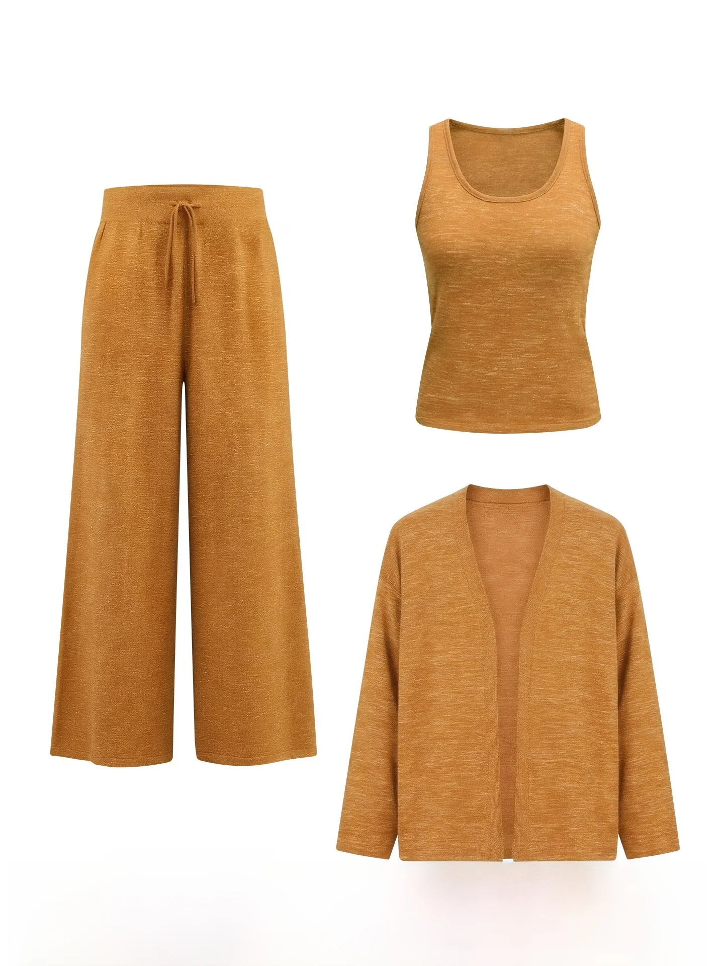 

Женский летний комплект в корейском стиле: приталенный топ с U-образным вырезом, без рукавов, с открытыми плечами и длинные брюки. Повседневная одежда.