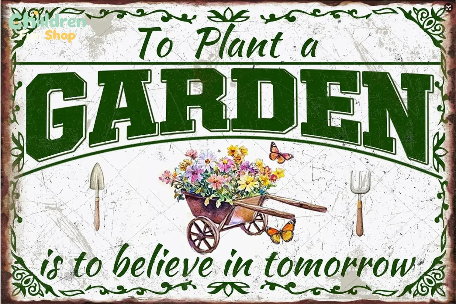 Garden Signs Spring Wall Decor To Plant A Garden Is To Believe In Tomorrow Metal Tin Sign Spring Gardens Decor For Outdoor Ya