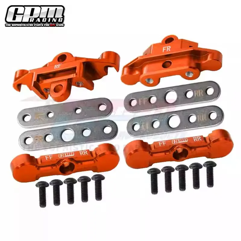 GPM Alu soporte de barra de amarre de brazo inferior delantero + trasero para TRAXXAS 1/10 Maxx 1/8 Maxx Slash 1/10 MAXX W/WIDEMAXX 8916 + 8927 + 8926